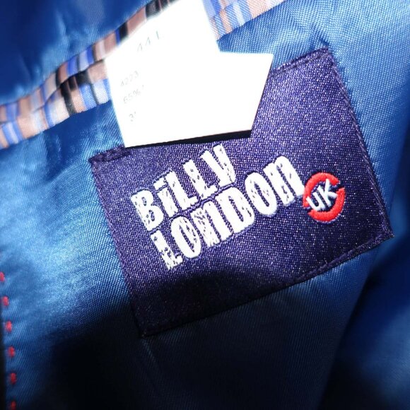 Billy London Men's Suit Jacket Size 44 Long Black 2 Button Sports Coat Blazer L - Picture 6 of 8